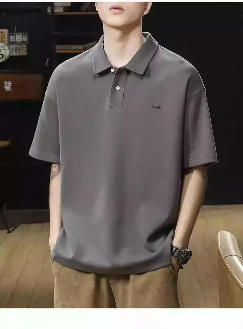 Men Black Polo Shirt Short Sleeve Casual Summer — feature 19