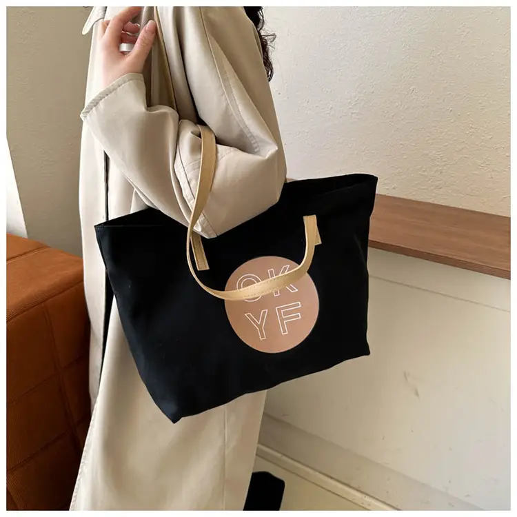 Canvas Shoulder Bag Women Large Capacity Beige 2025 — feature 15