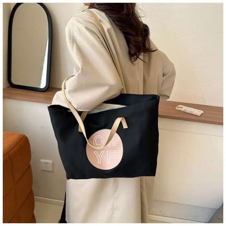 Canvas Shoulder Bag Women Large Capacity Beige 2025 — feature 16