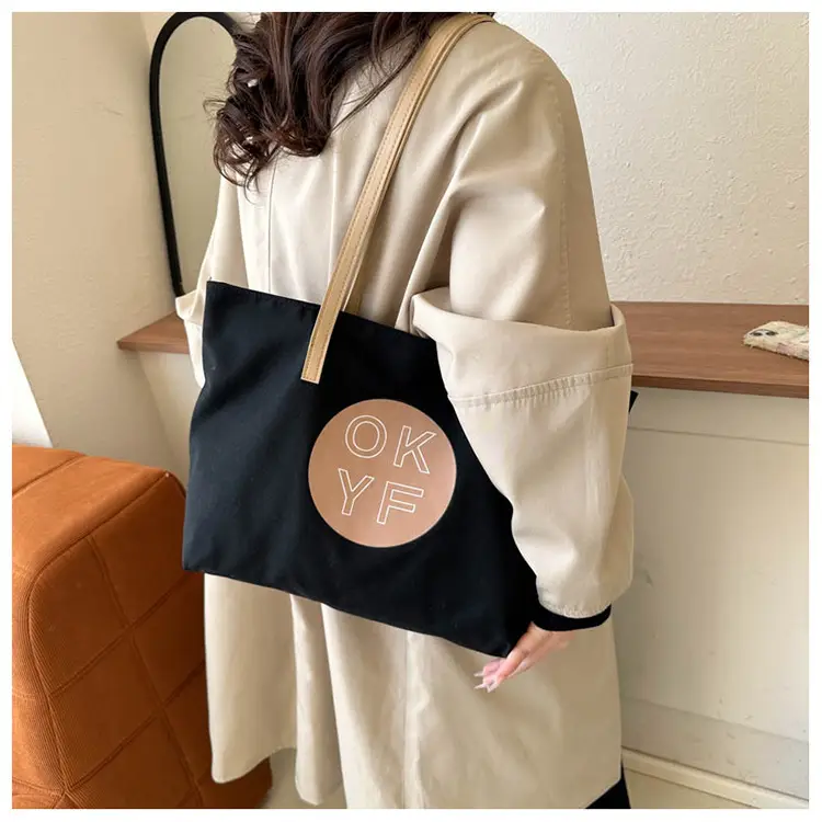 Canvas Shoulder Bag Women Large Capacity Beige 2025 — feature 17