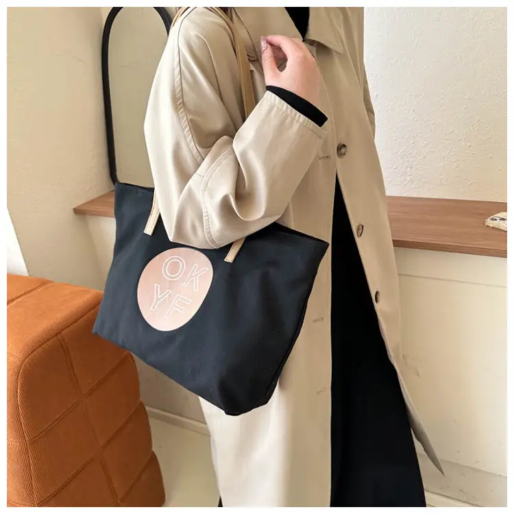 Canvas Shoulder Bag Women Large Capacity Beige 2025 — feature 18