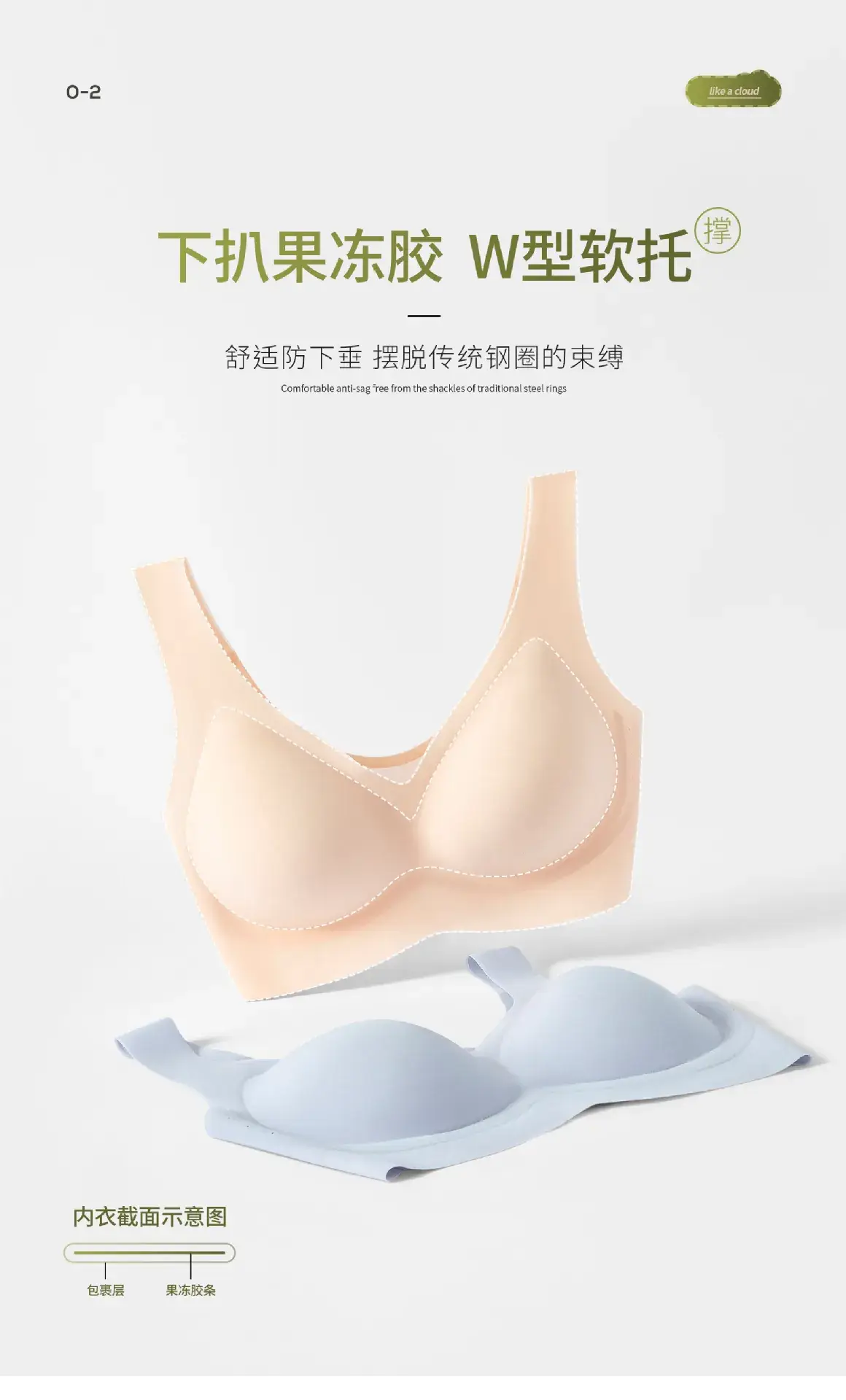 Ultra-Thin Ice Muscle Air Cooler Bra Glacier Blue — feature 4
