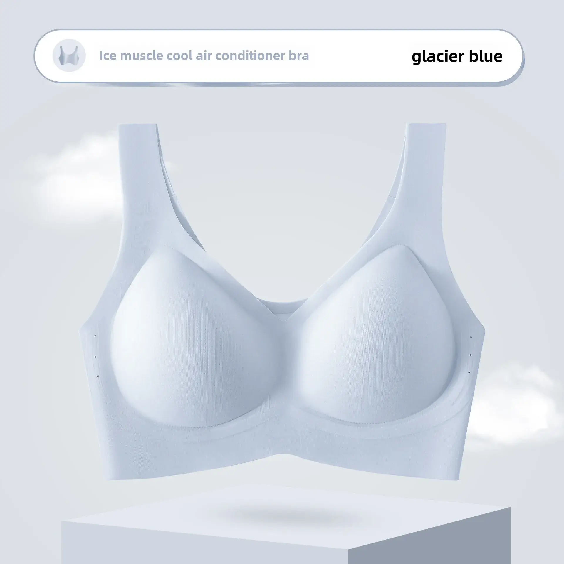 Ultra-Thin Ice Muscle Air Cooler Bra Glacier Blue - Image 2