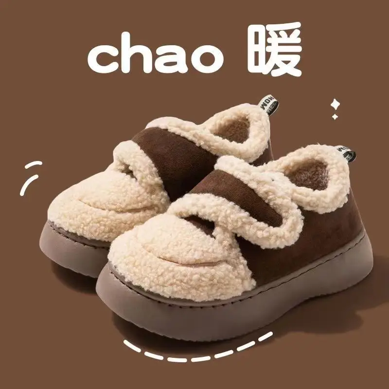 fleece-lined Warm Bread Shoes Women's 2023 Winter New Lamb Wool Casual All-match Retro Velcro Snow Cotton - Image 4