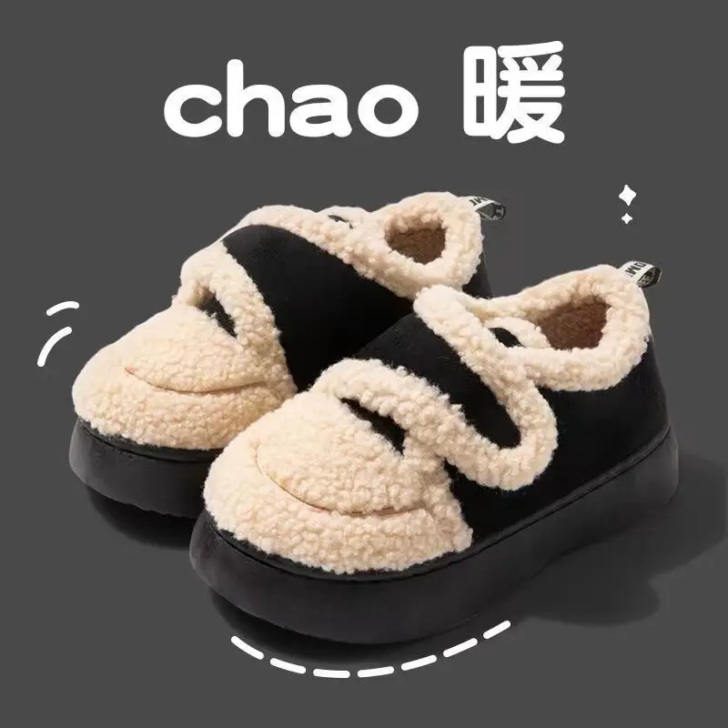fleece-lined Warm Bread Shoes Women's 2023 Winter New Lamb Wool Casual All-match Retro Velcro Snow Cotton - Image 5