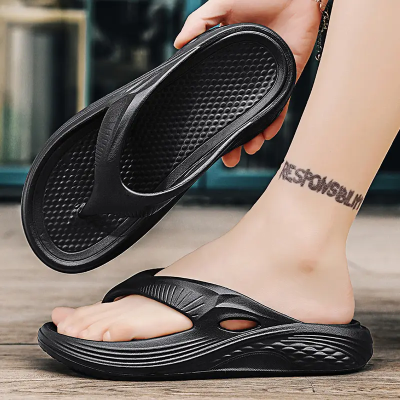 Eva Flip Flops Men's 2025 New Arrival Men's High-End Casual Summer Fashionable Non-Slip Soft Bottom Beach Shoes for Outer Wear - Image 4