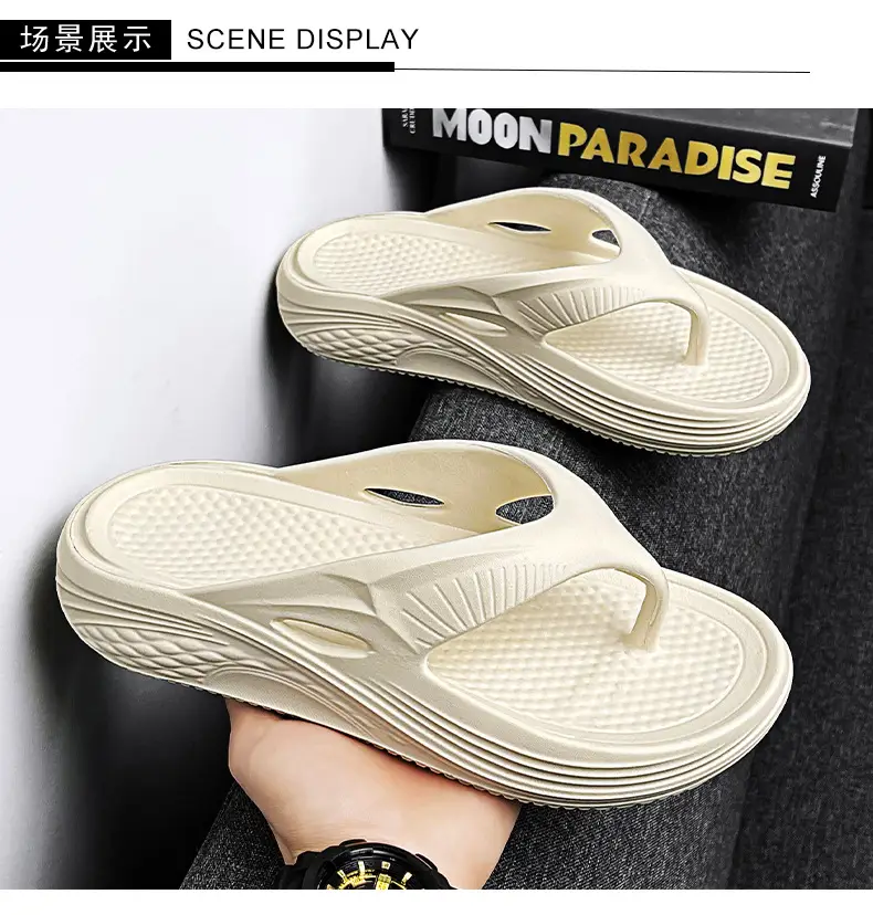 Eva Flip Flops Men's 2025 New Arrival Men's High-End Casual Summer Fashionable Non-Slip Soft Bottom Beach Shoes for Outer Wear — feature 14