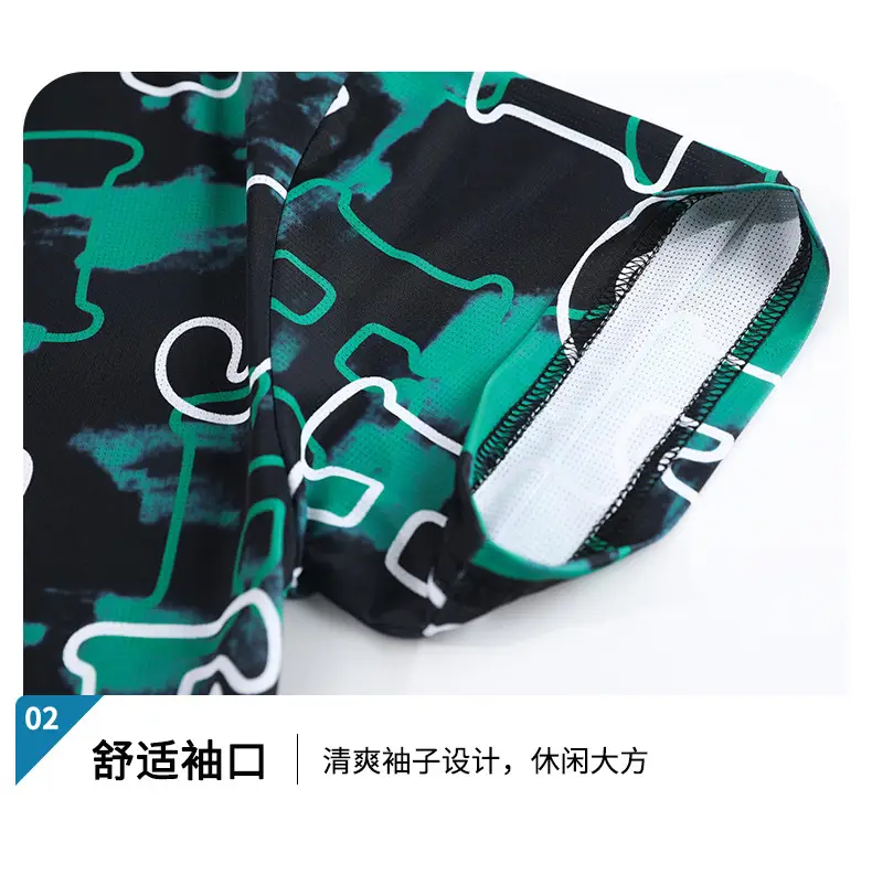 Fat Boys Green Printed T-Shirt Shorts Set Plus Size — feature 22