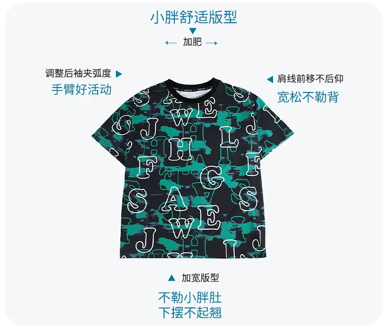 Fat Boys Green Printed T-Shirt Shorts Set Plus Size — feature 3