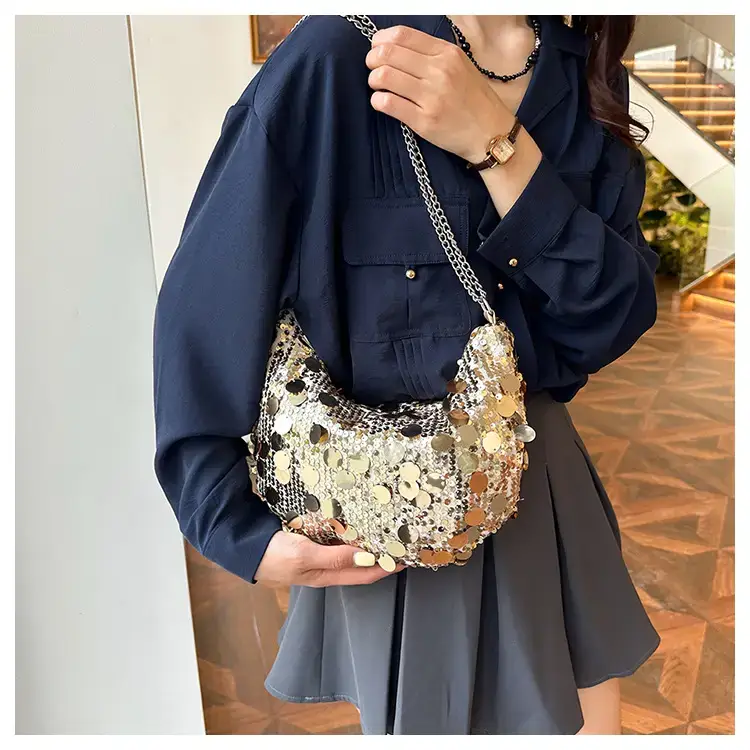 Black Lace Sequins Banquet Bag for Women — feature 13