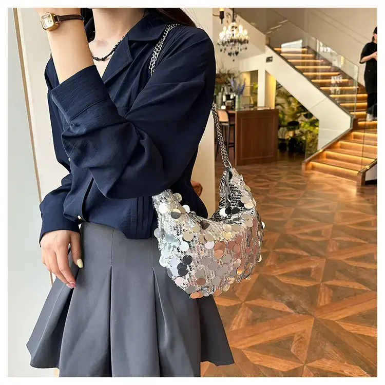 Black Lace Sequins Banquet Bag for Women — feature 17