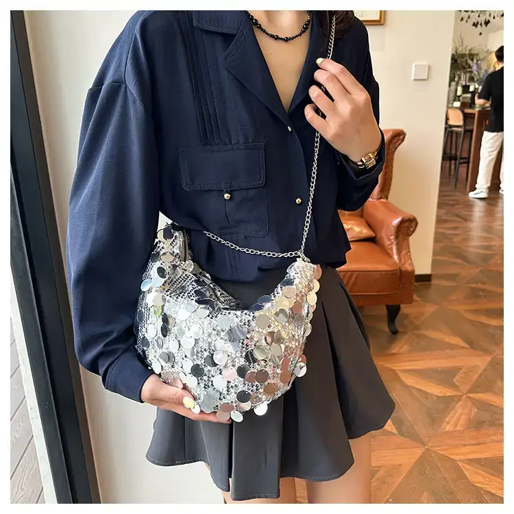 Black Lace Sequins Banquet Bag for Women — feature 18