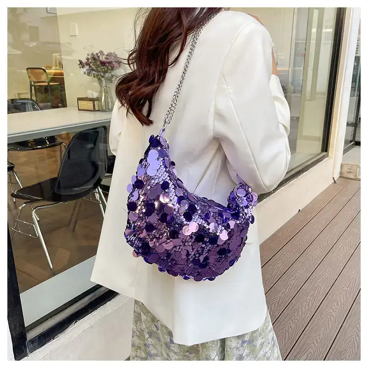 Black Lace Sequins Banquet Bag for Women — feature 20