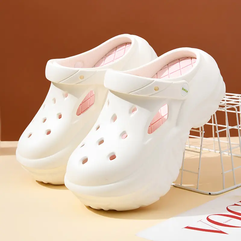 Pink Thick Croc Sandals for Women Summer - Image 8