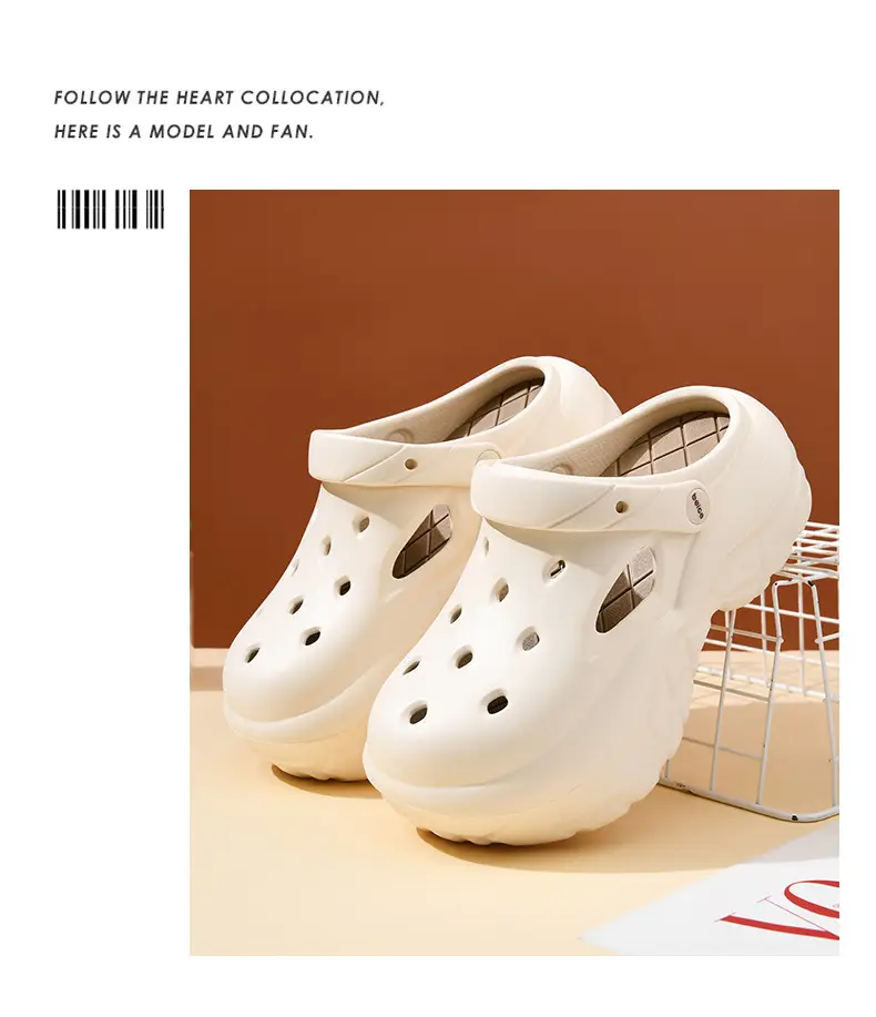Pink Thick Croc Sandals for Women Summer — feature 12