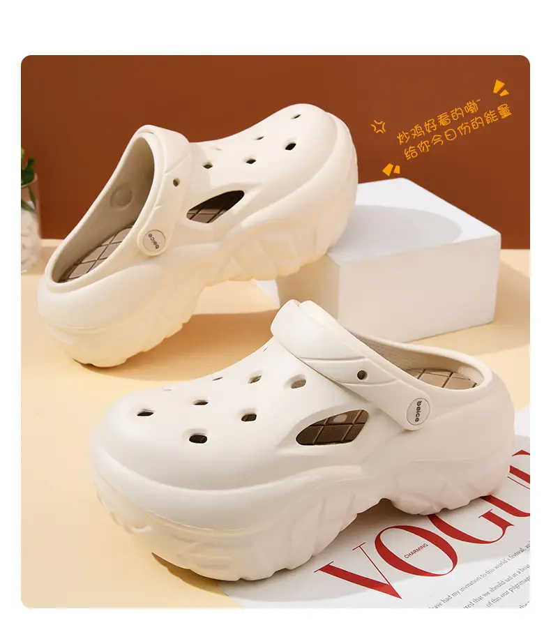 Pink Thick Croc Sandals for Women Summer — feature 13