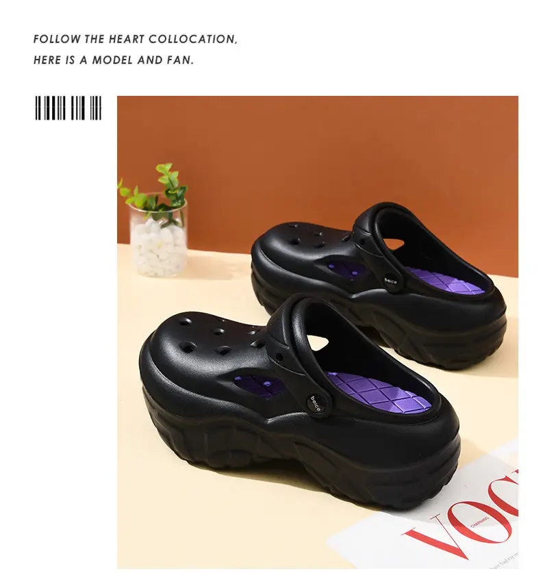 Pink Thick Croc Sandals for Women Summer — feature 15
