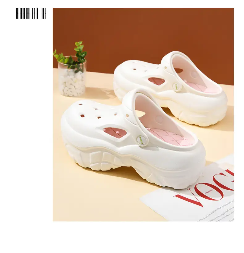 Pink Thick Croc Sandals for Women Summer — feature 8