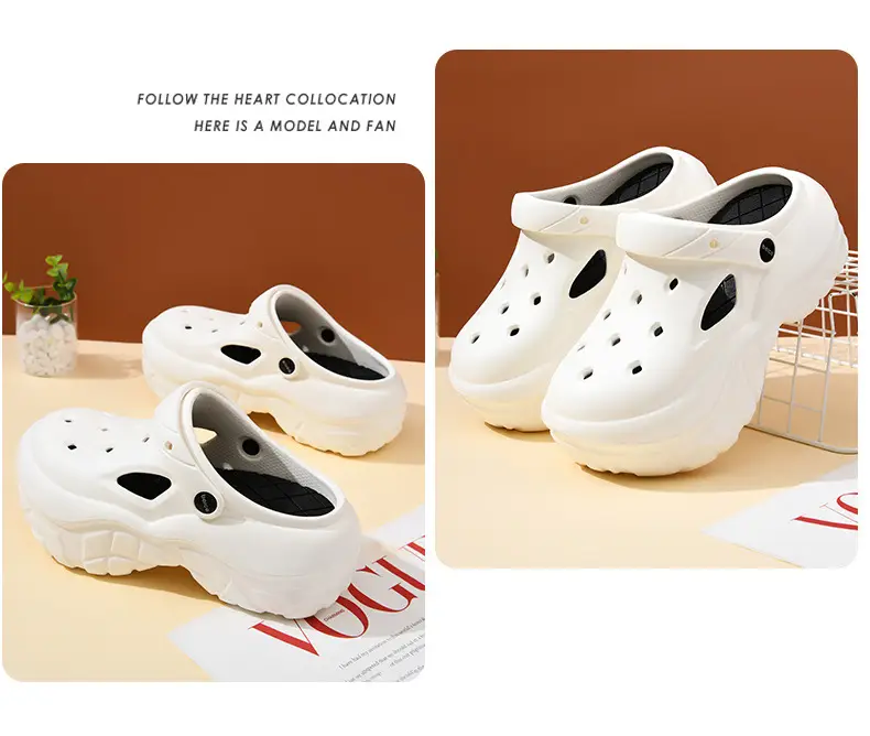 Pink Thick Croc Sandals for Women Summer — feature 9