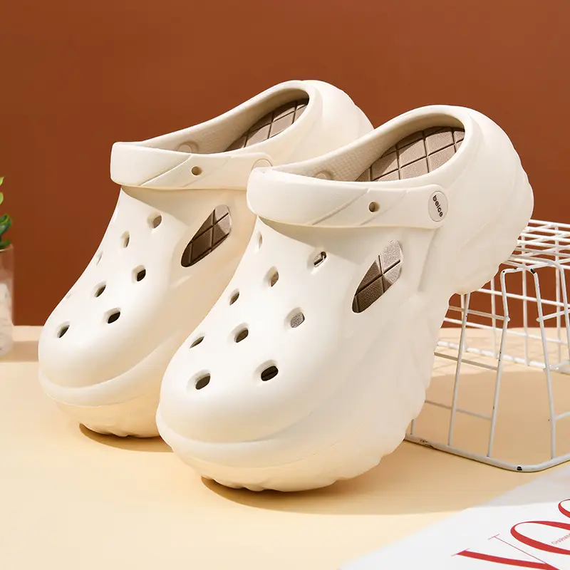 Pink Thick Croc Sandals for Women Summer - Image 4