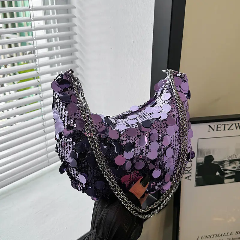 Beaded Shiny Evening Bag for Women
