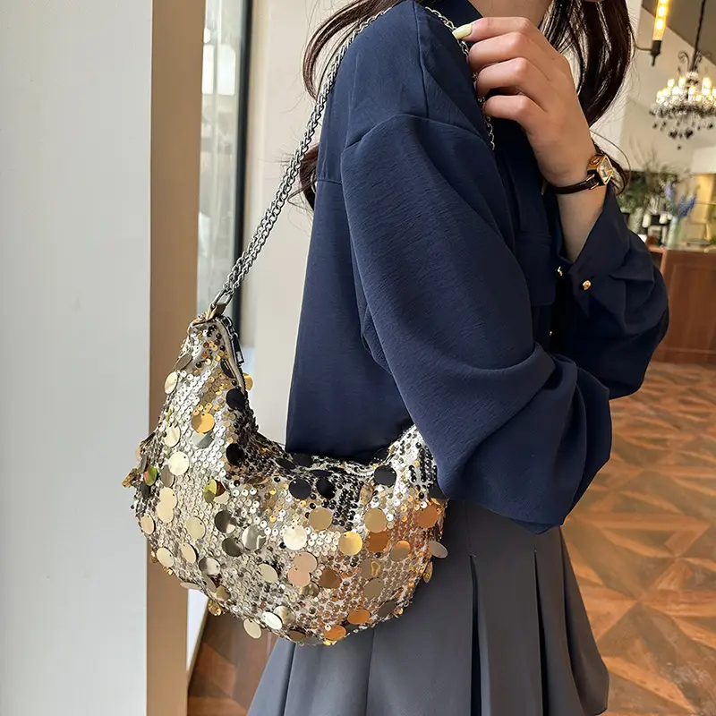Beaded Shiny Evening Bag for Women