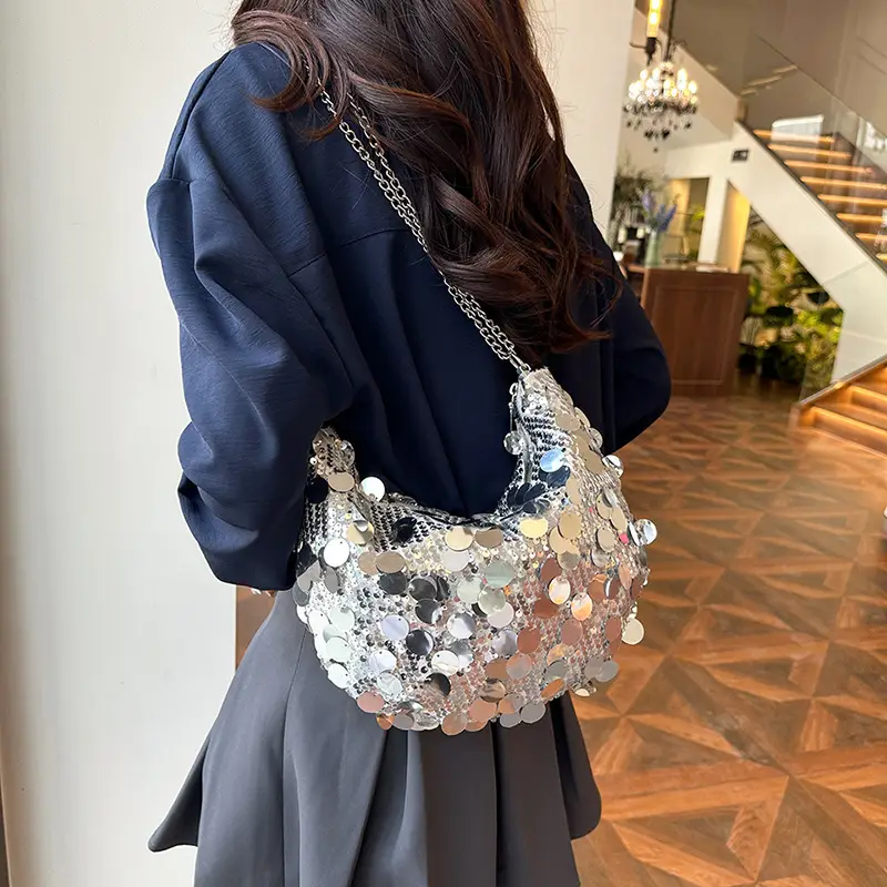 Beaded Shiny Evening Bag for Women