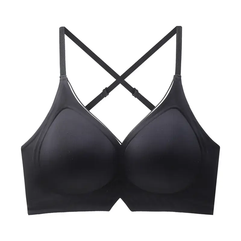 Black Cross Backless Bra for Women Small - Image 4