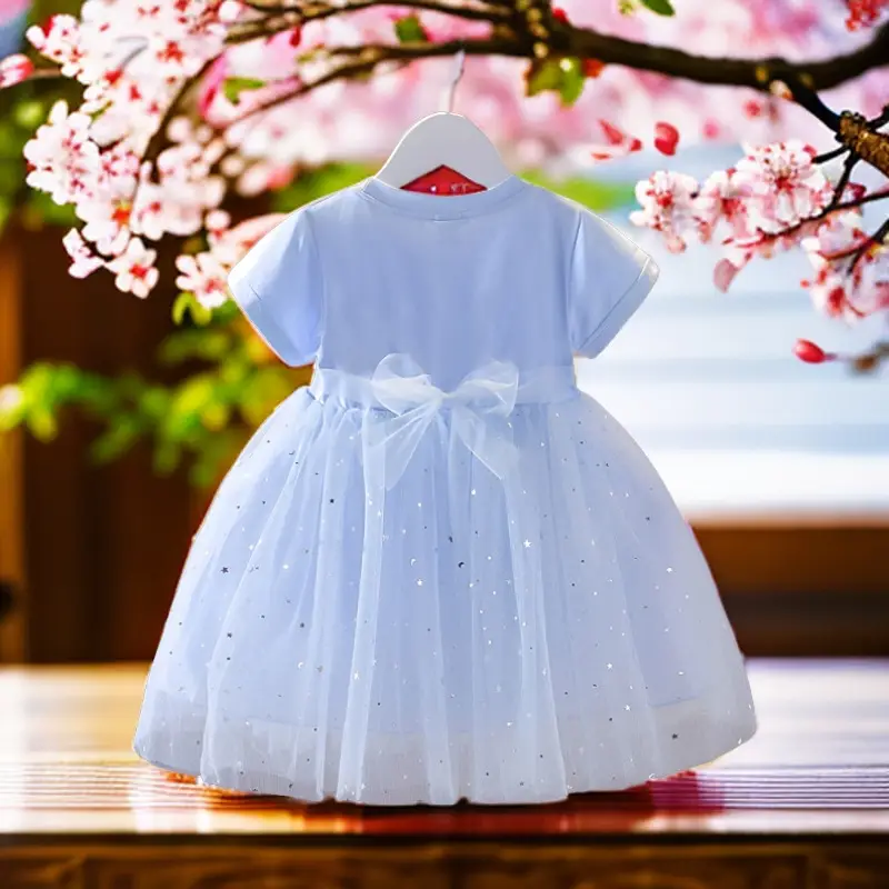 Girls Elsa Princess Dress Summer 2024 New Baby Children's Dress Stylishy Elsa Summer Children's dress — feature 6