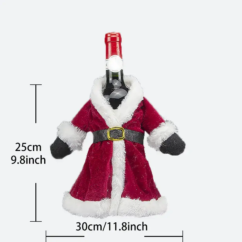 Red Velvet Christmas Dress Set for Women with Fur Trim — feature 4