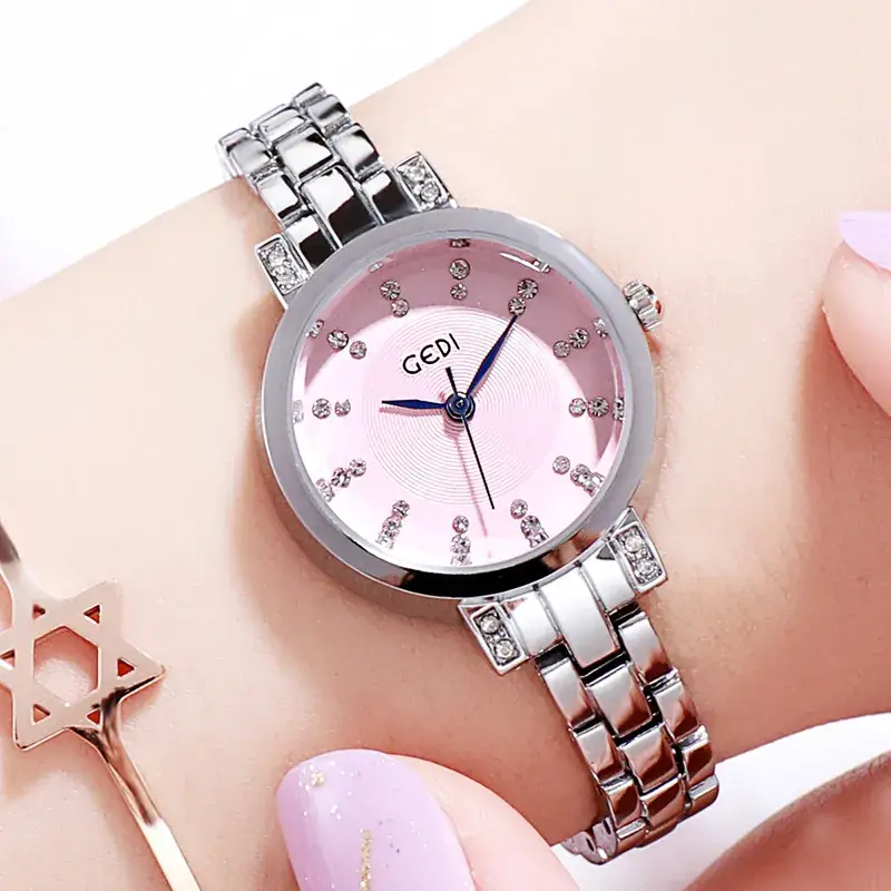 Women's Diamond-Encrusted Korean Style Watch - Image 3