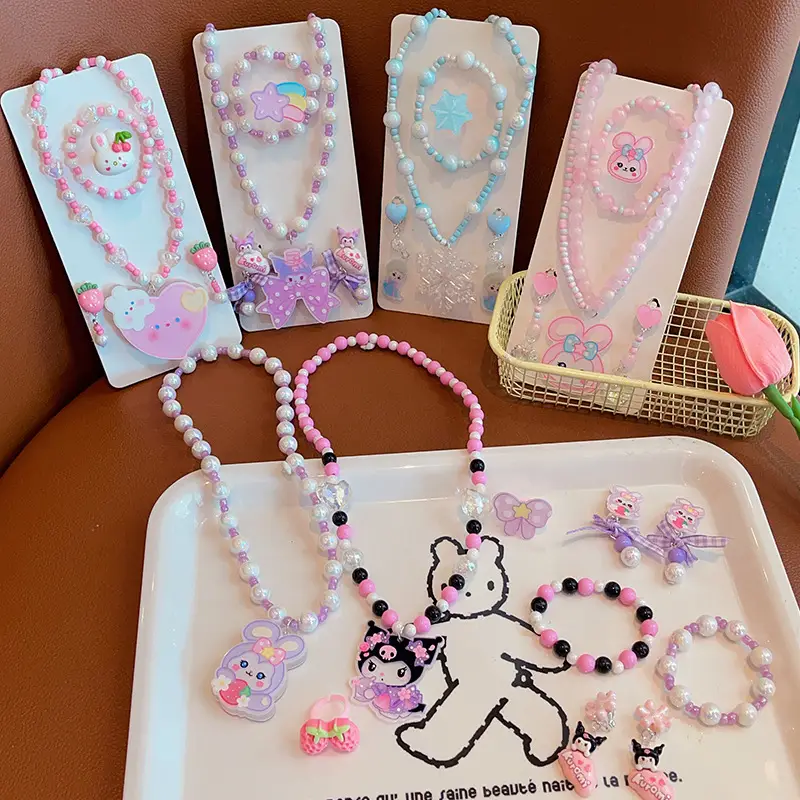 Girls Cute Rice Beads Necklace for Girls