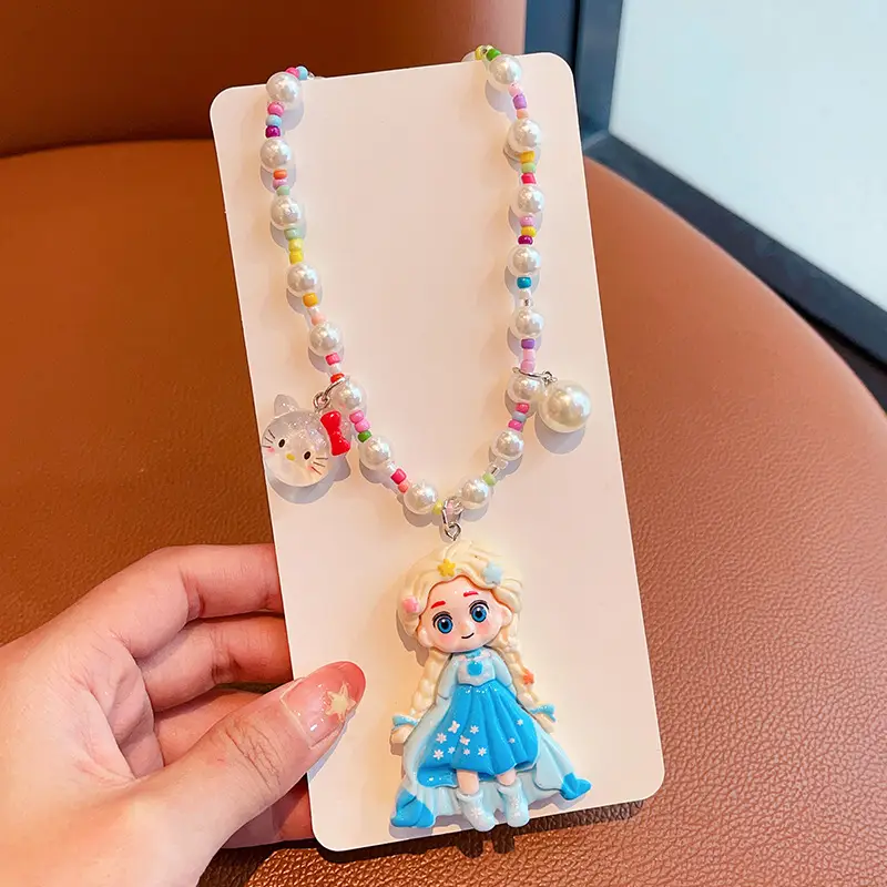 Girls Cute Rice Beads Necklace for Girls