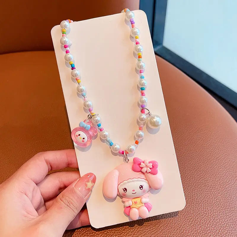 Girls Cute Rice Beads Necklace for Girls