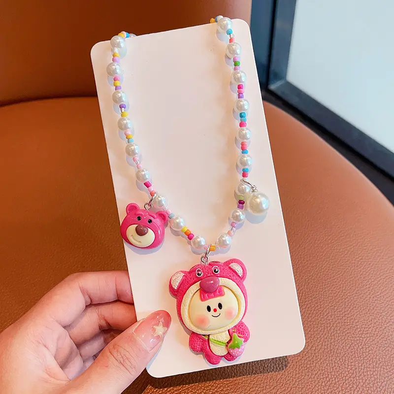 Girls Cute Rice Beads Necklace for Girls