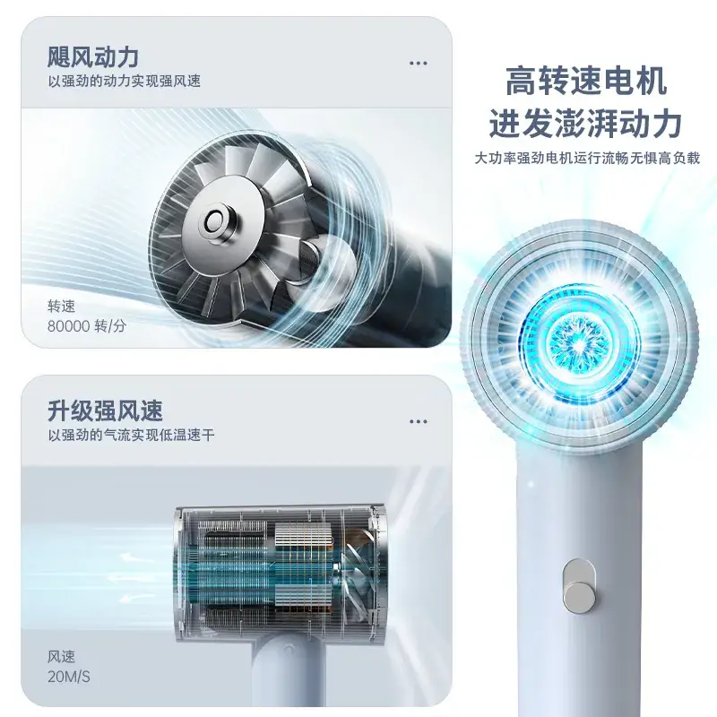 Intelligent Hair Dryer with Blue Light & High Wind - Image 4