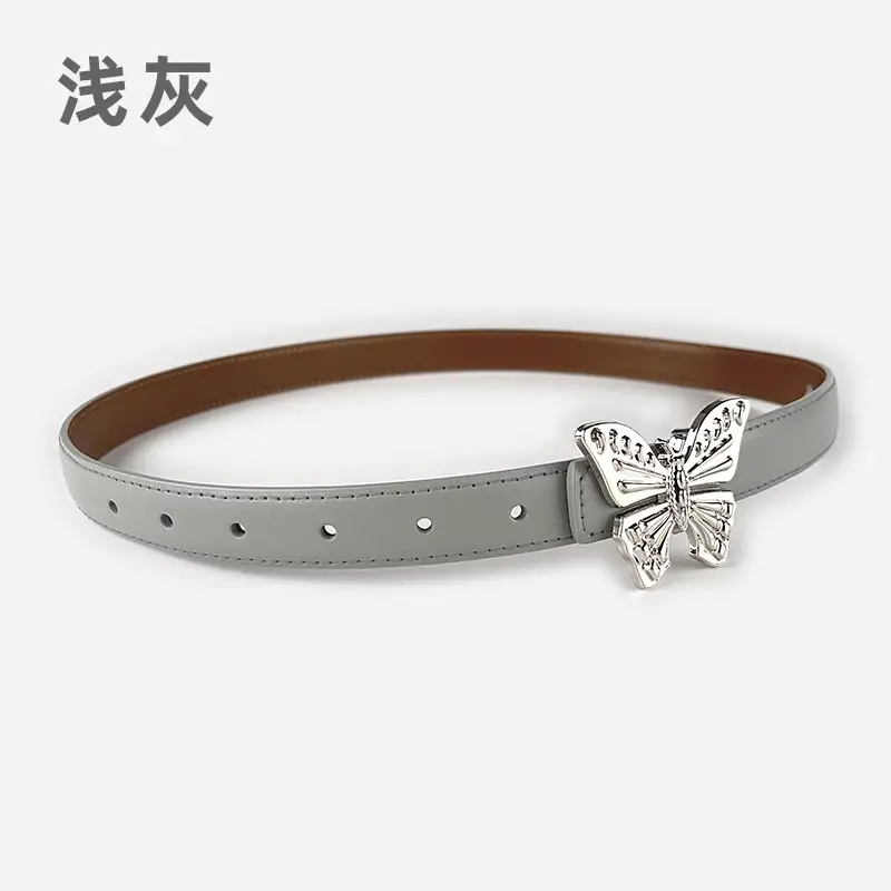 Women's Butterfly Genuine Leather Belt Pink - Image 17