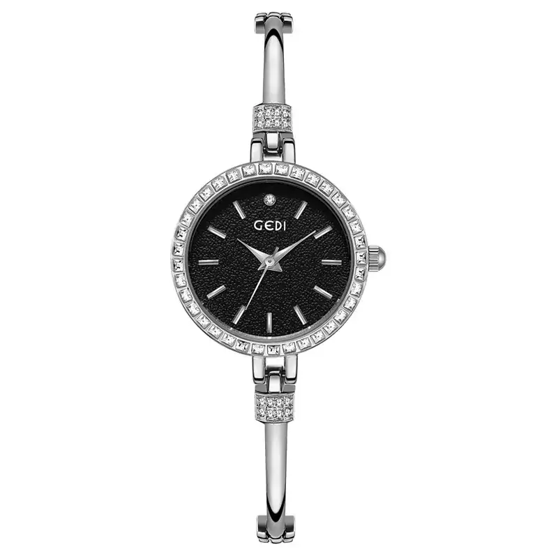 Gold Diamond Encrusted Women's Quartz Watch