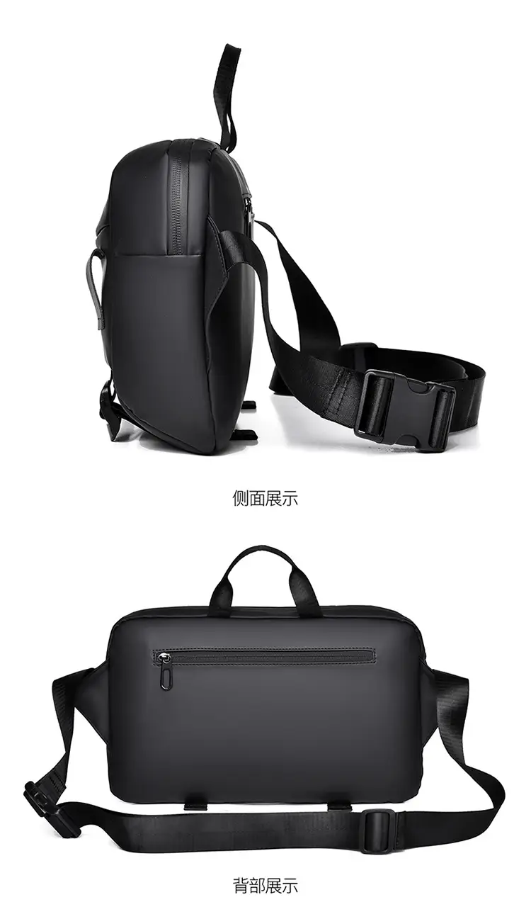 Men's Grey Shoulder Bag Large Capacity Postman's Style — feature 20