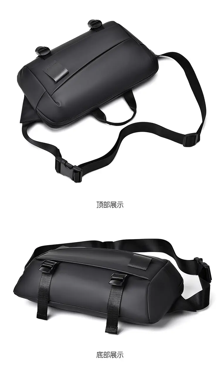 Men's Grey Shoulder Bag Large Capacity Postman's Style — feature 21
