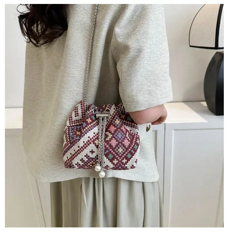 Pearl Chain Ethnic Crossbody Bag for Women — feature 10