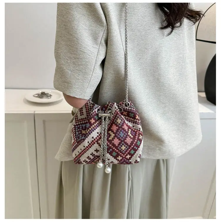 Pearl Chain Ethnic Crossbody Bag for Women — feature 11