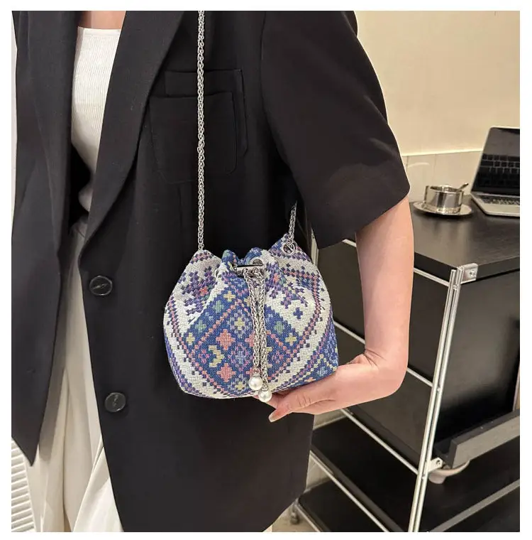 Pearl Chain Ethnic Crossbody Bag for Women — feature 15
