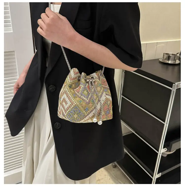 Pearl Chain Ethnic Crossbody Bag for Women — feature 16