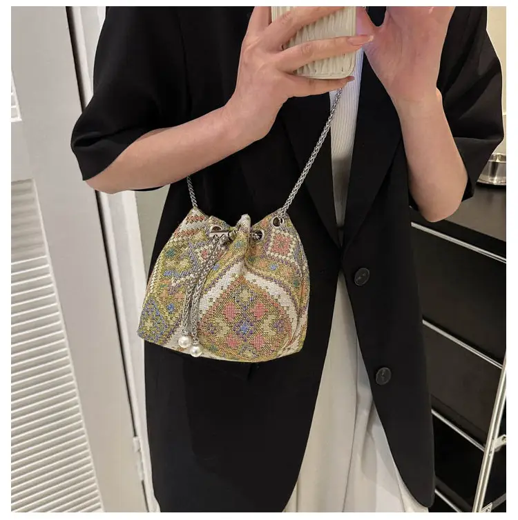 Pearl Chain Ethnic Crossbody Bag for Women — feature 18