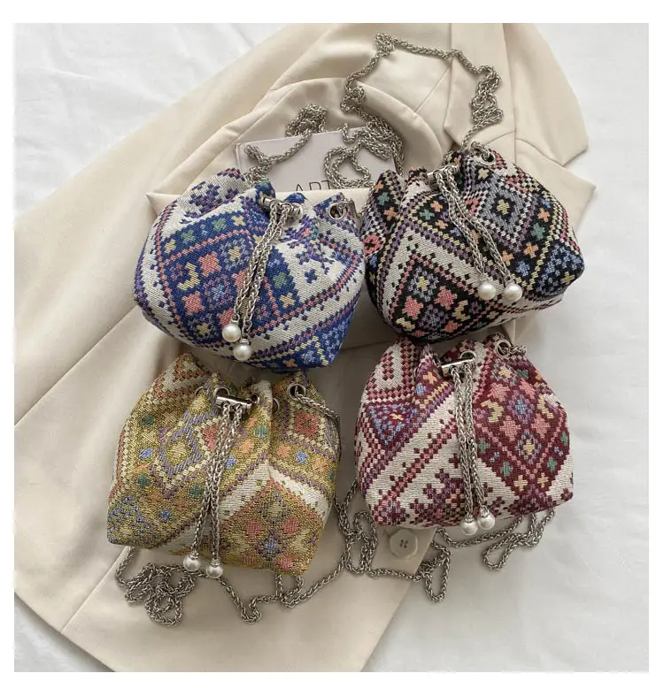 Pearl Chain Ethnic Crossbody Bag for Women — feature 23