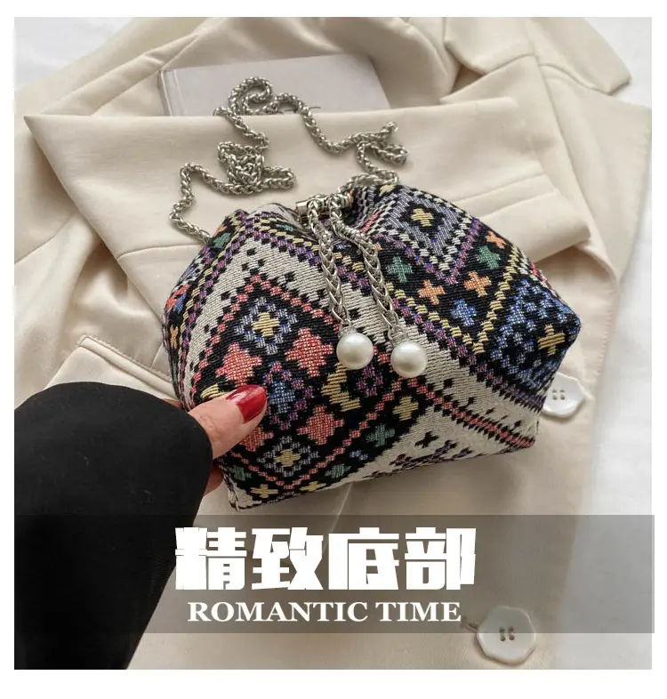 Pearl Chain Ethnic Crossbody Bag for Women — feature 5
