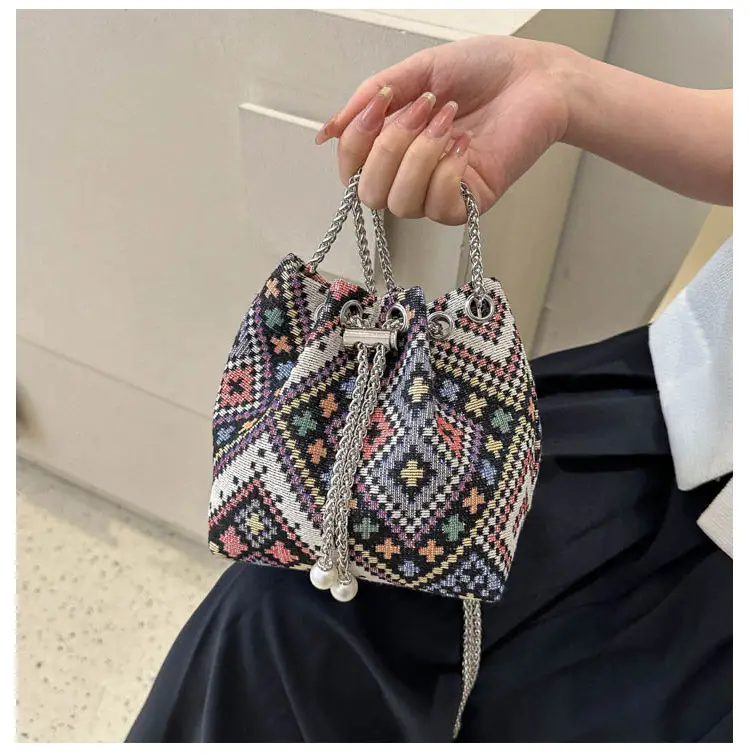Pearl Chain Ethnic Crossbody Bag for Women — feature 9