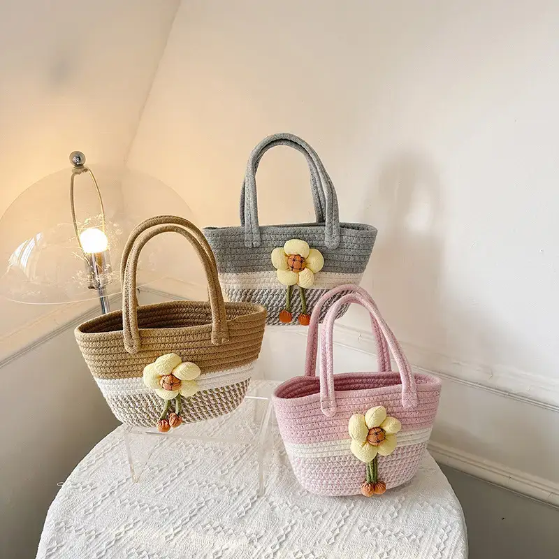 Flower Woven Handbag for Women Summer 2025 - Image 5