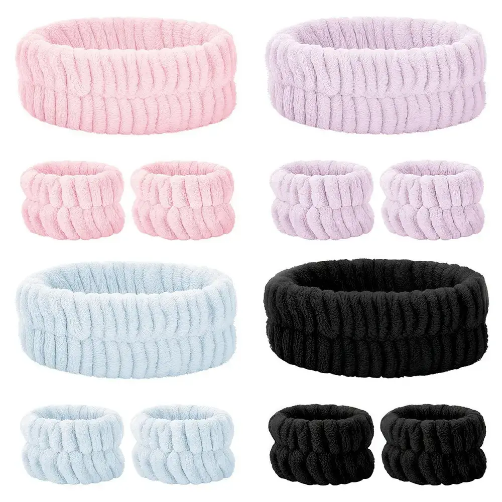 Cute Plush Rabbit Ears Wash Hair Band Velvet Mask — feature 11